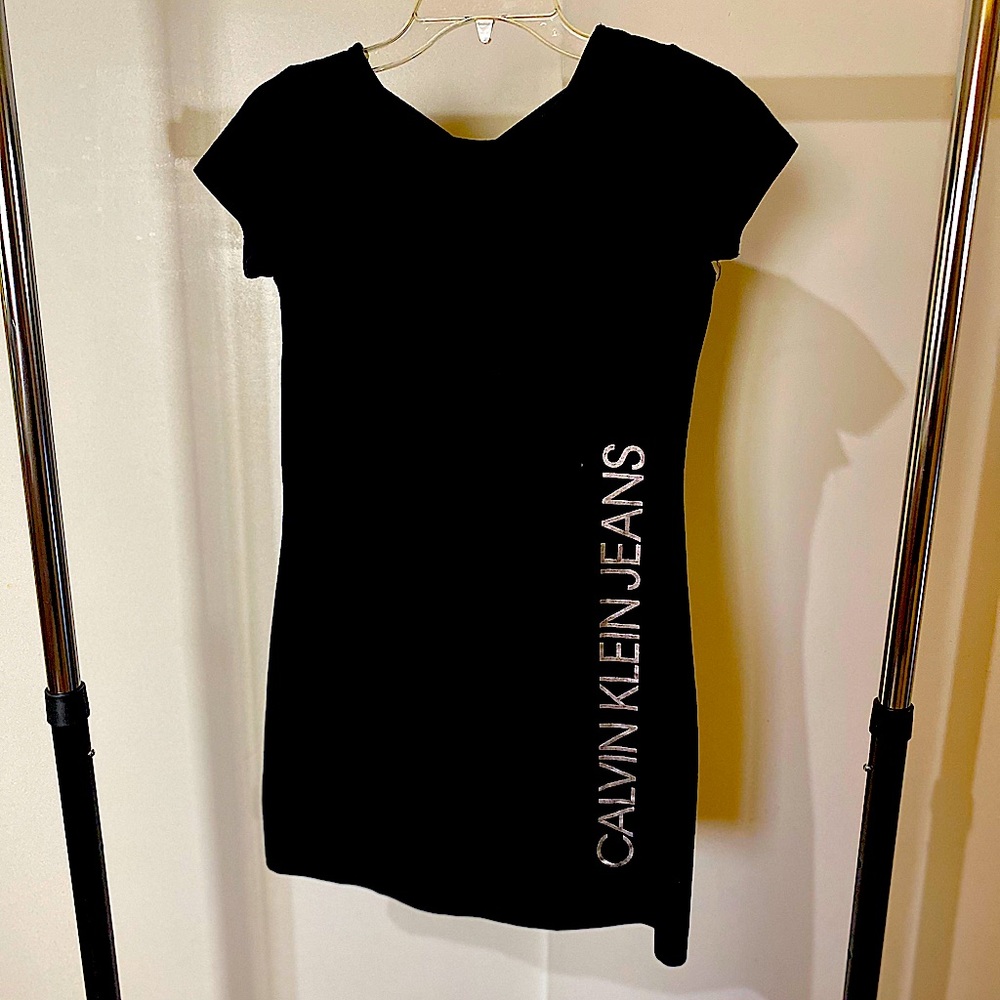 Girls Black Calvin Klein Dress size L 12/14.